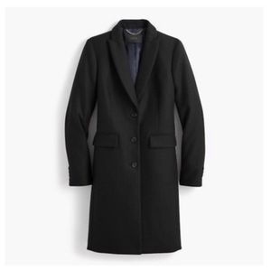 J. Crew italian wool Parke black topcoat